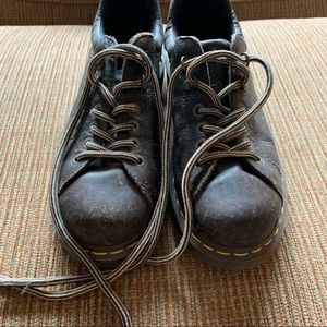 Dark brown Dr. martens